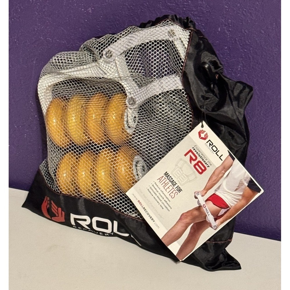 ROLL Recovery R8 Deep Tissue Massage Roller White With Bag Sports Therapy Active